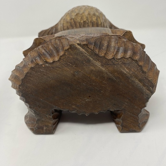 Vintage Hand Carved Wood Bear Figure With Hat - Picture 4 of 6